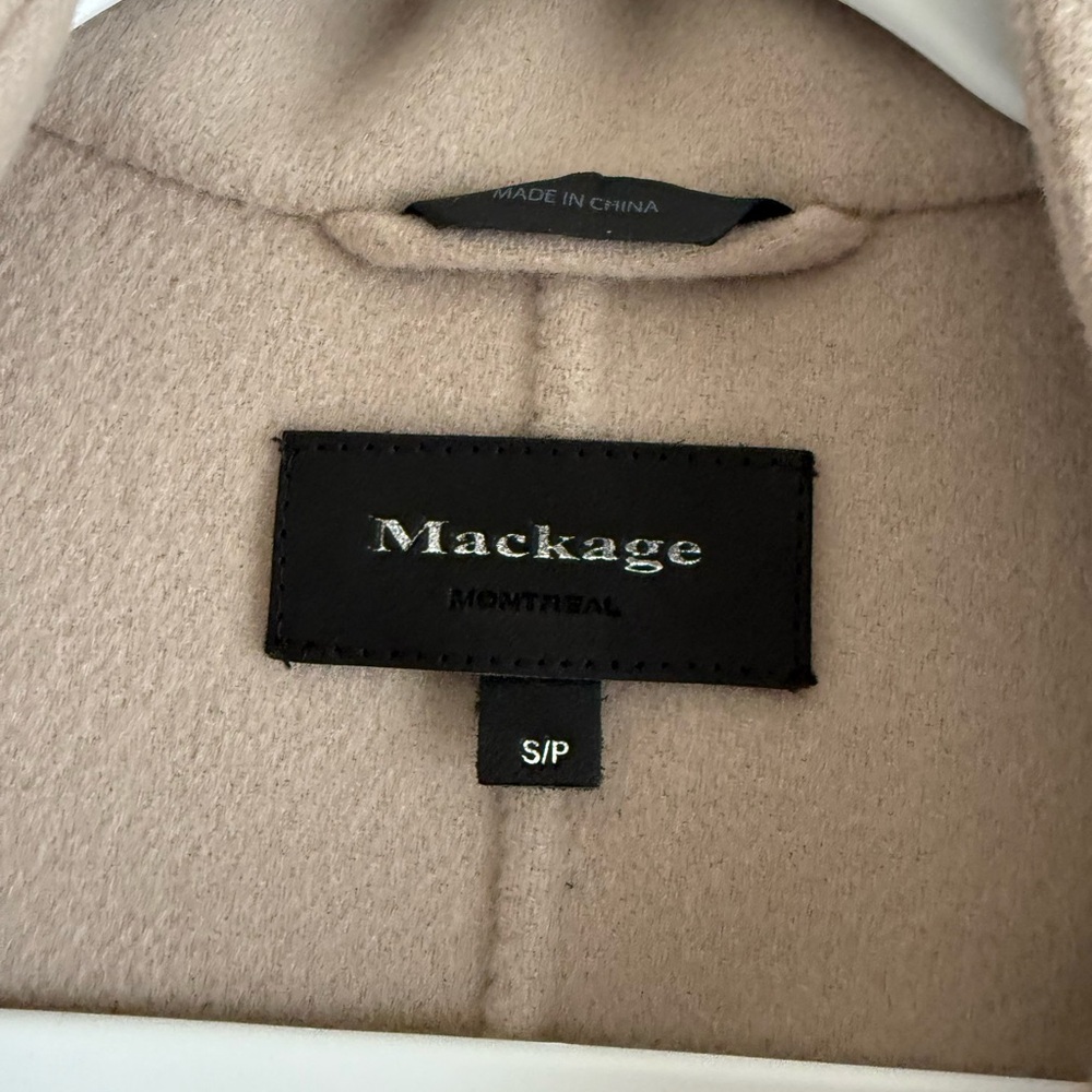 Mackage Elegant Cream Belted Women's Dress